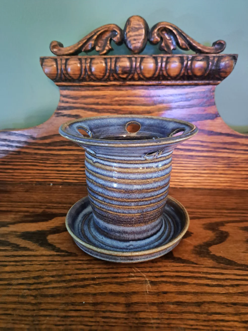 Hand Made Hand Thrown Pottery Toothbrush Holder One Of A Kind